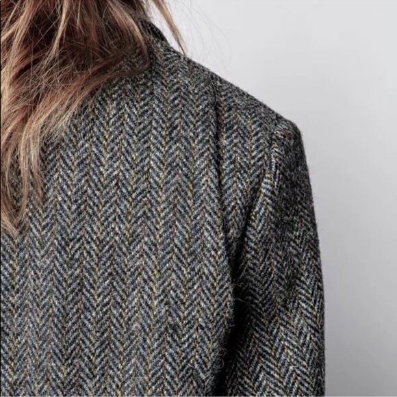 Zadig & Voltaire Macy Wool Check Coat size 38 CHARBON - Picture 3 of 12